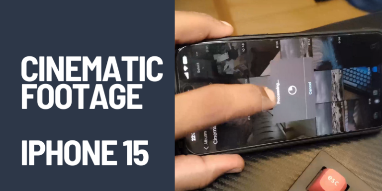 iphone Cinematic Footage Problems